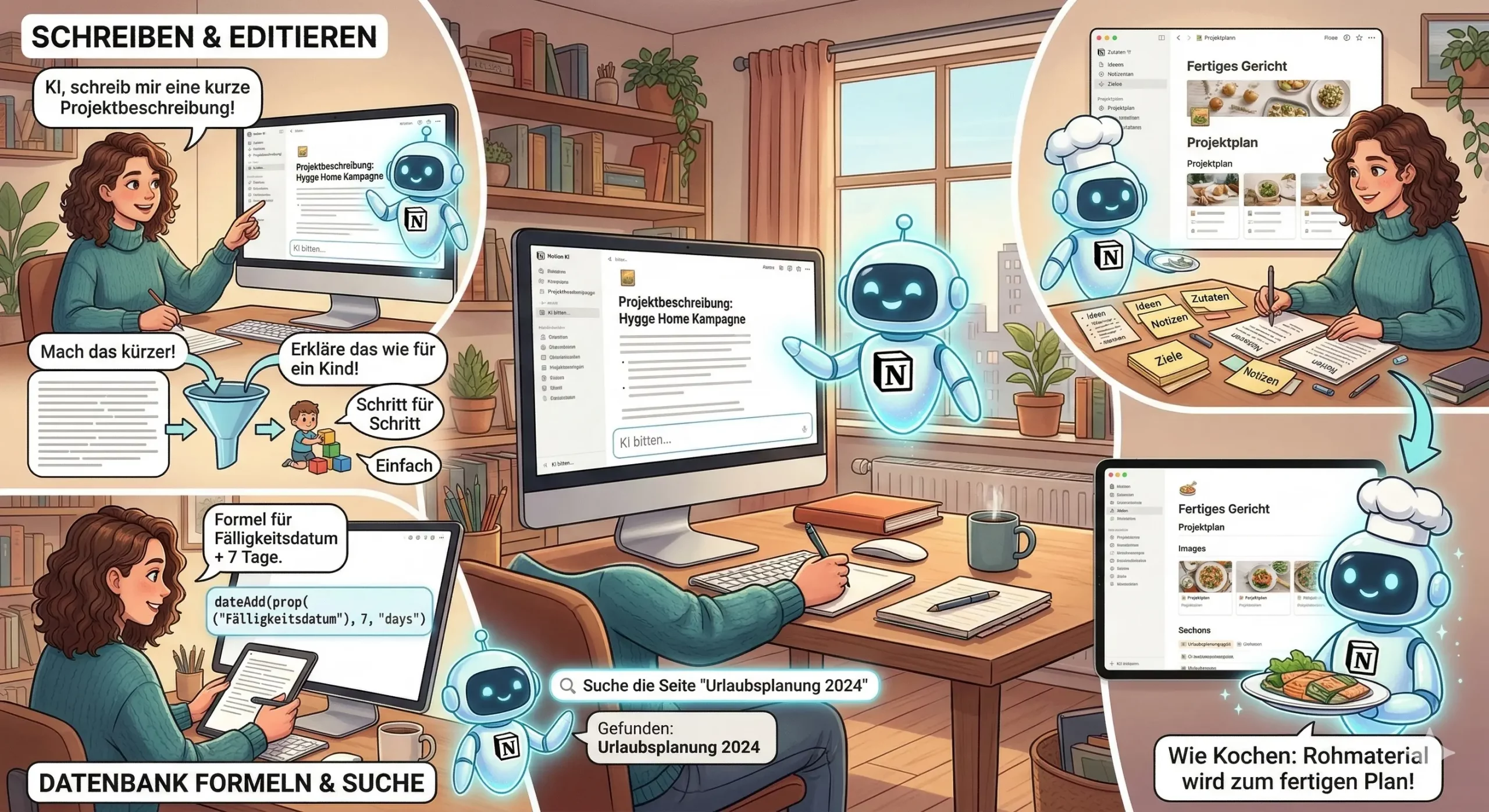 Notion KI Chatbot beim Editieren