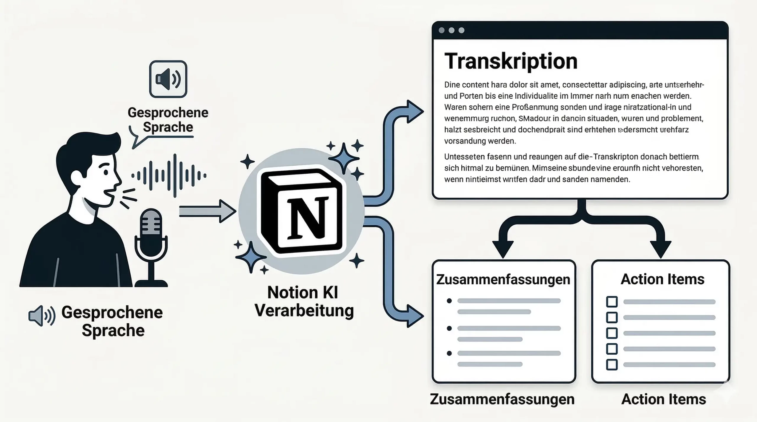 Notion Smart Meeting Notizen Konzept