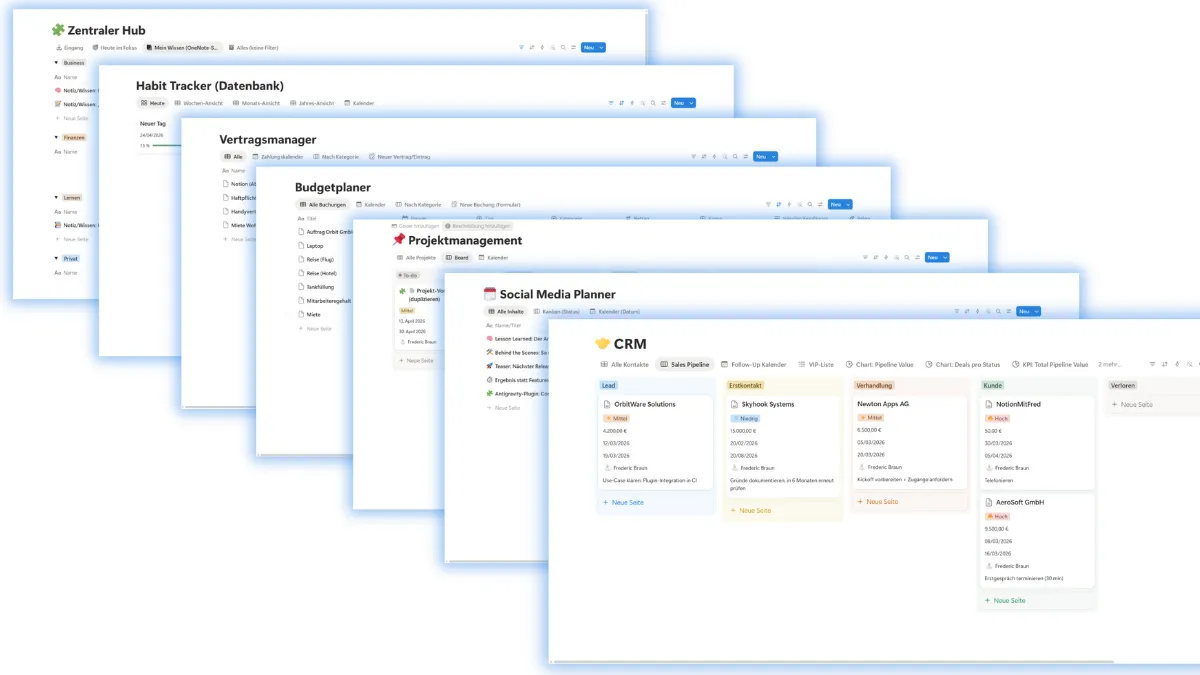 Alle Module des Agentur Cockpits im Überblick