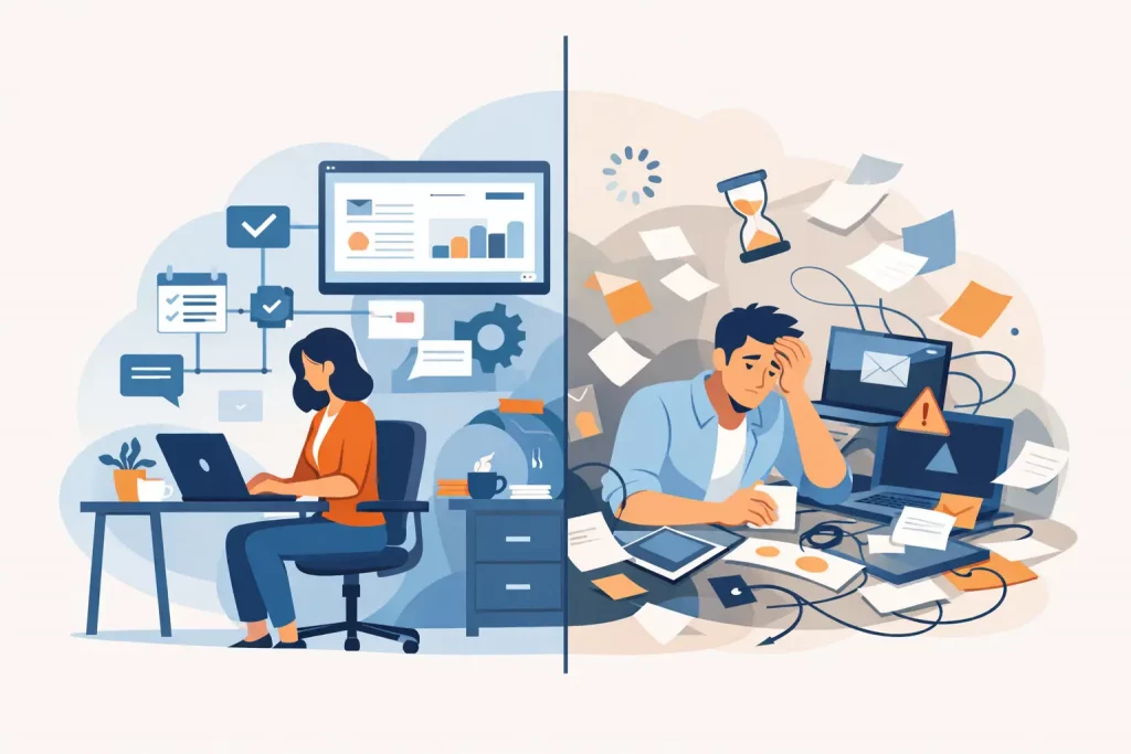 Agentur Alltag organisieren ohne Tool-Chaos