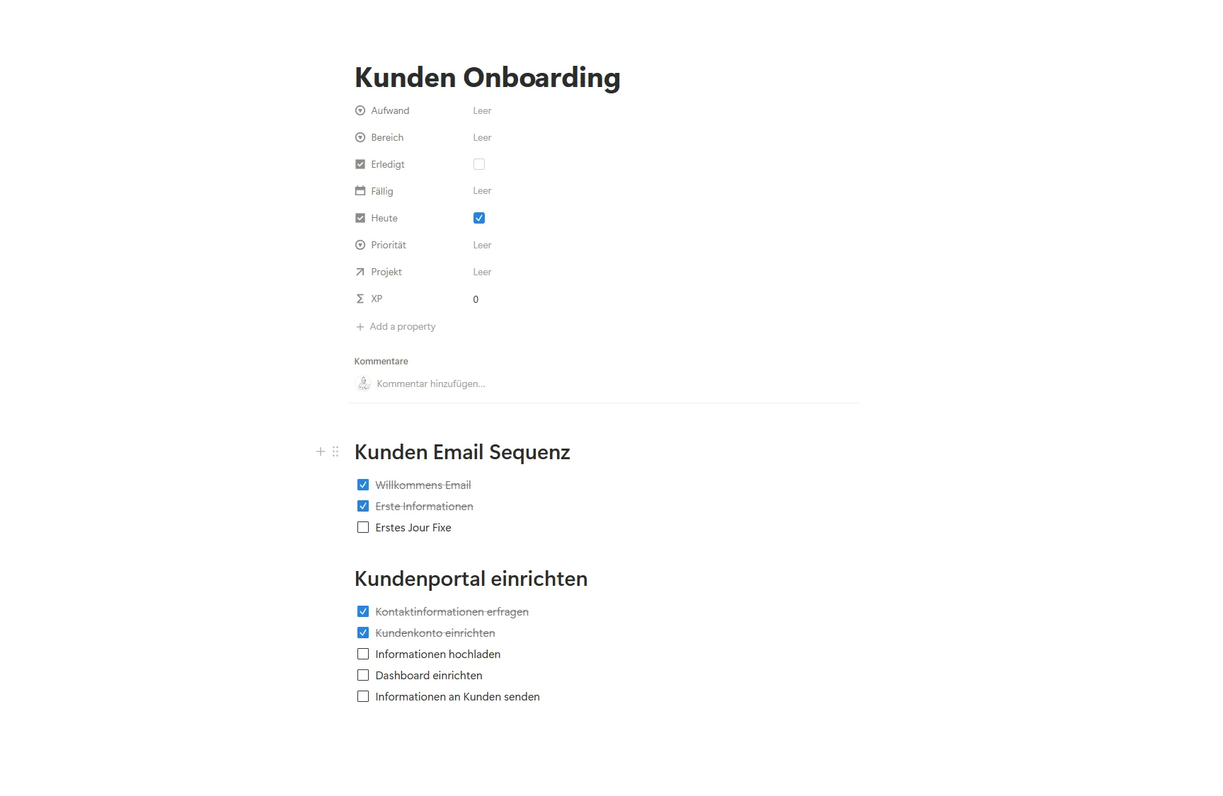 Notion Prozess Schritt für Schritt dokumentieren als Anleitung